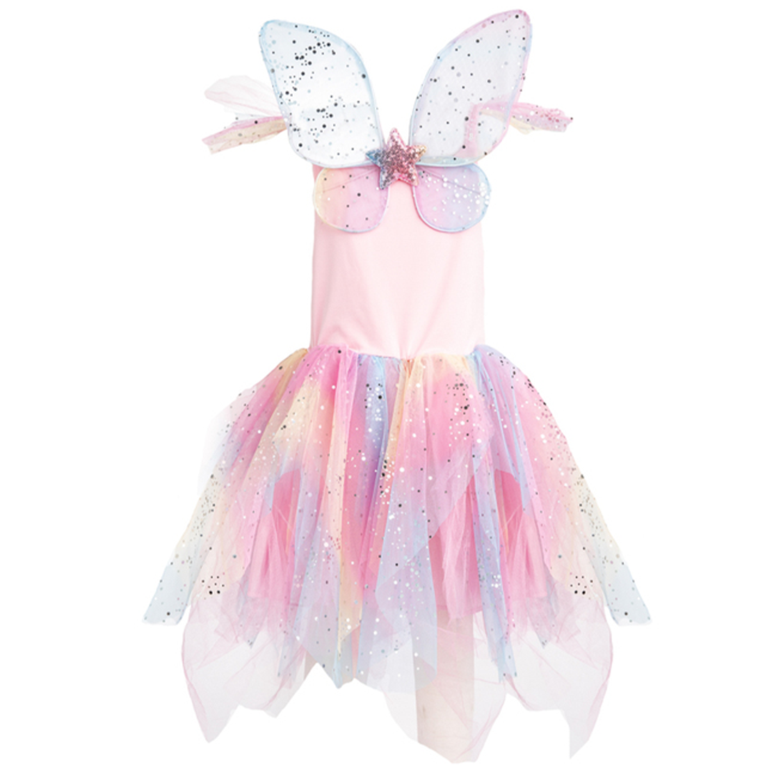 Rainbow Fairy Dress with Wings