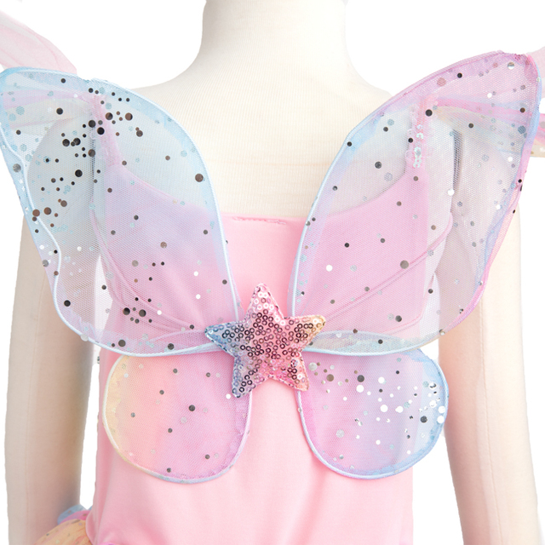 Rainbow Fairy Dress with Wings