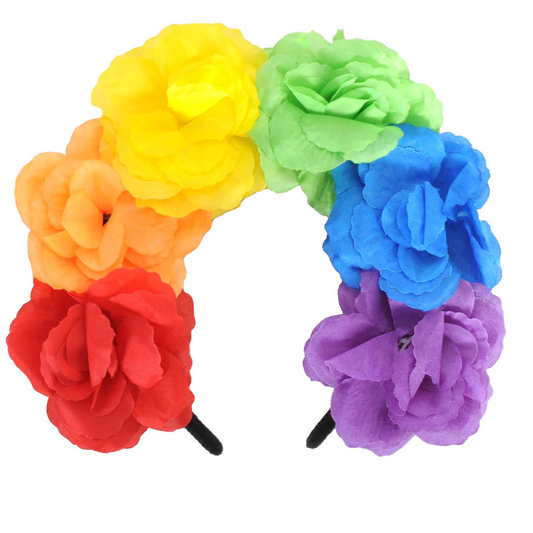 Rainbow Rose Headband