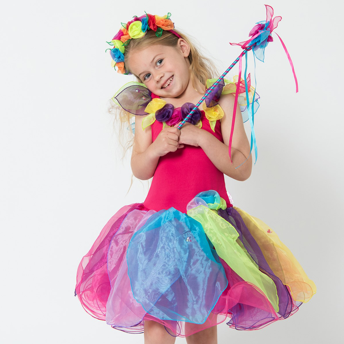 Rainbow Wish Fairy Dress and Wishing Wand – The Fairy Shop