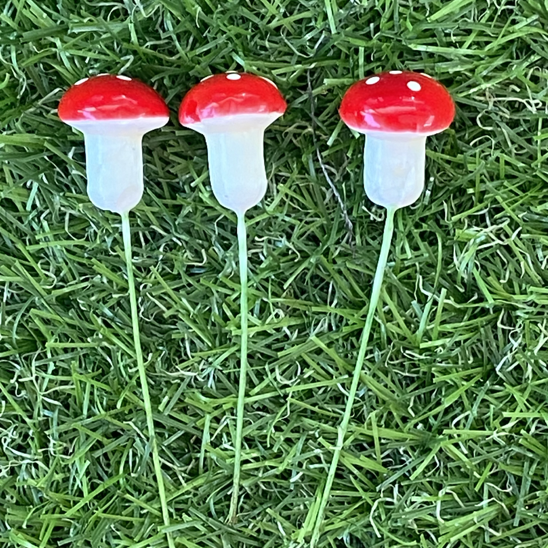 Set of 3 - Miniature Mushrooms