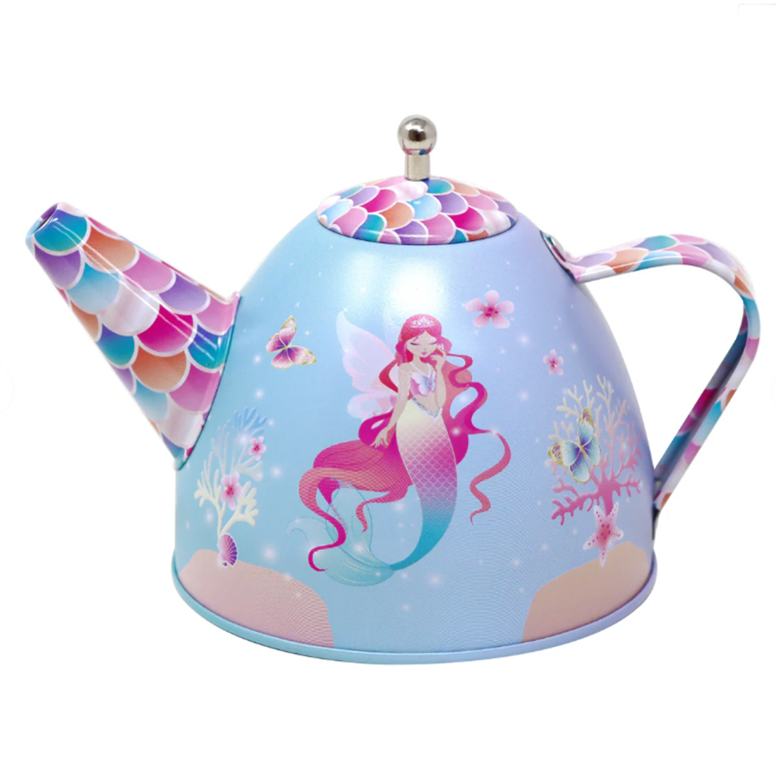 Shimmering Mermaid Tea Set in a Basket