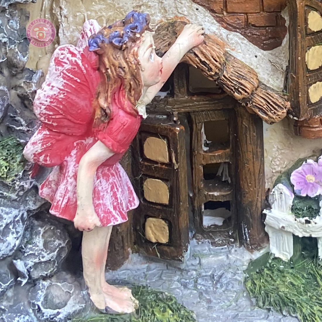 Solar Fairy Cottage with Butterfly & Fairies