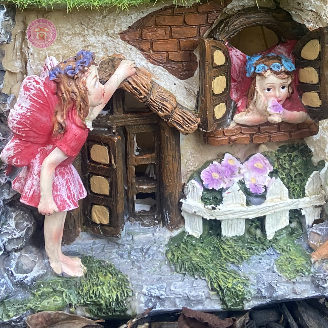 Solar Fairy Cottage with Butterfly & Fairies