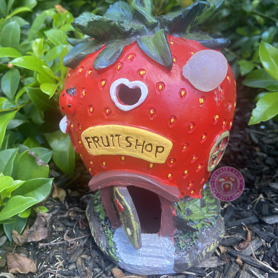 Strawberry Solar Fairy House