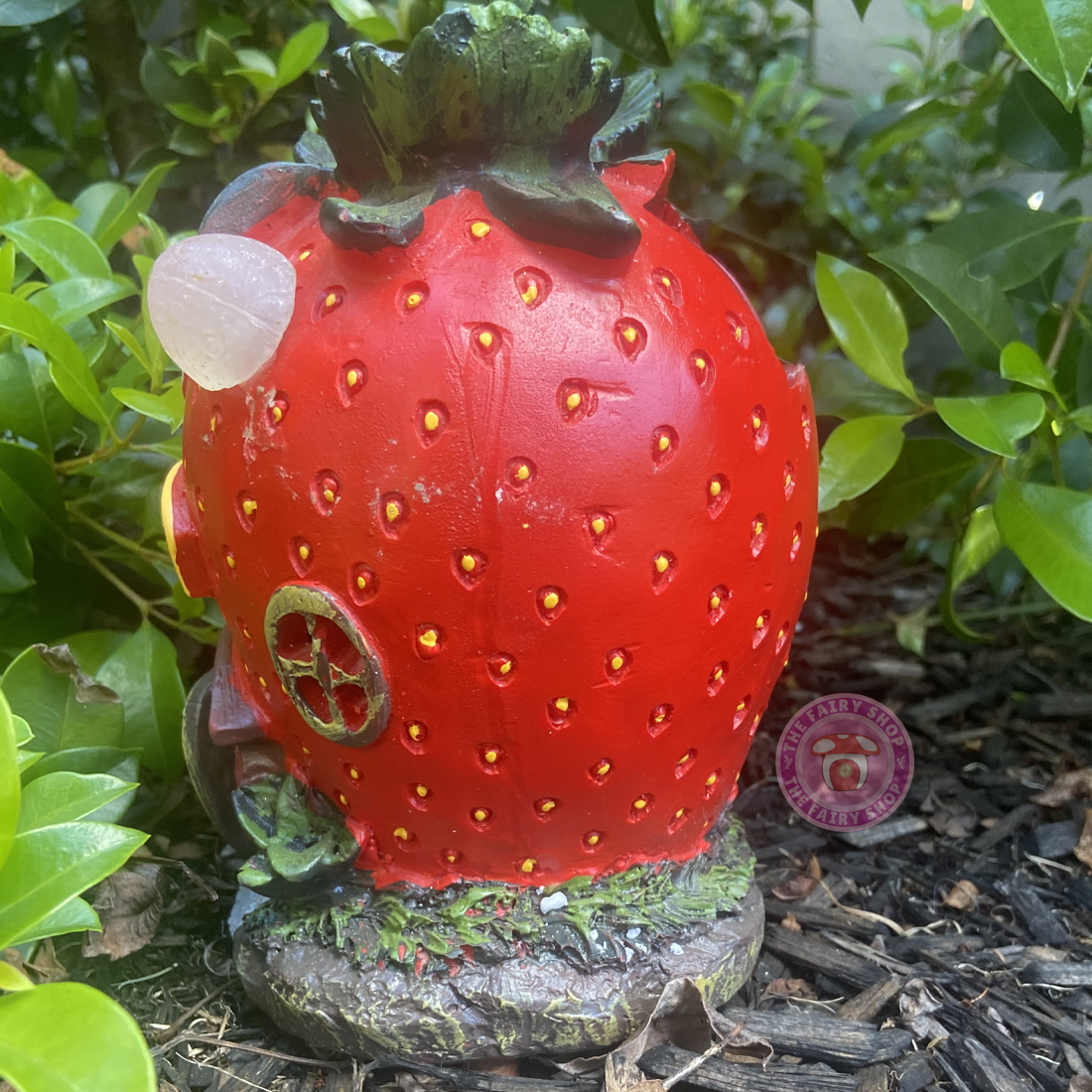 Strawberry Solar Fairy House