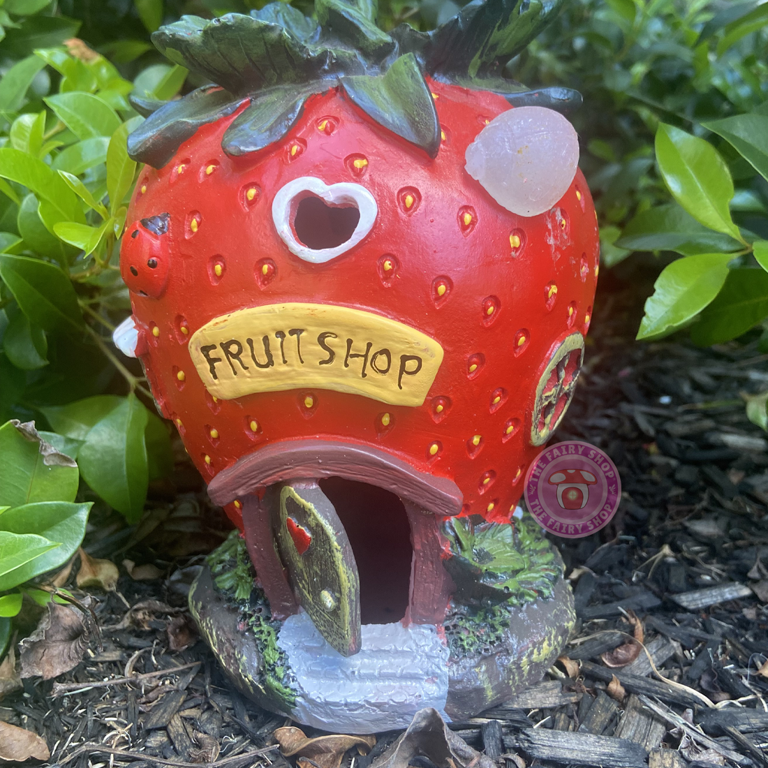 Strawberry Solar Fairy House