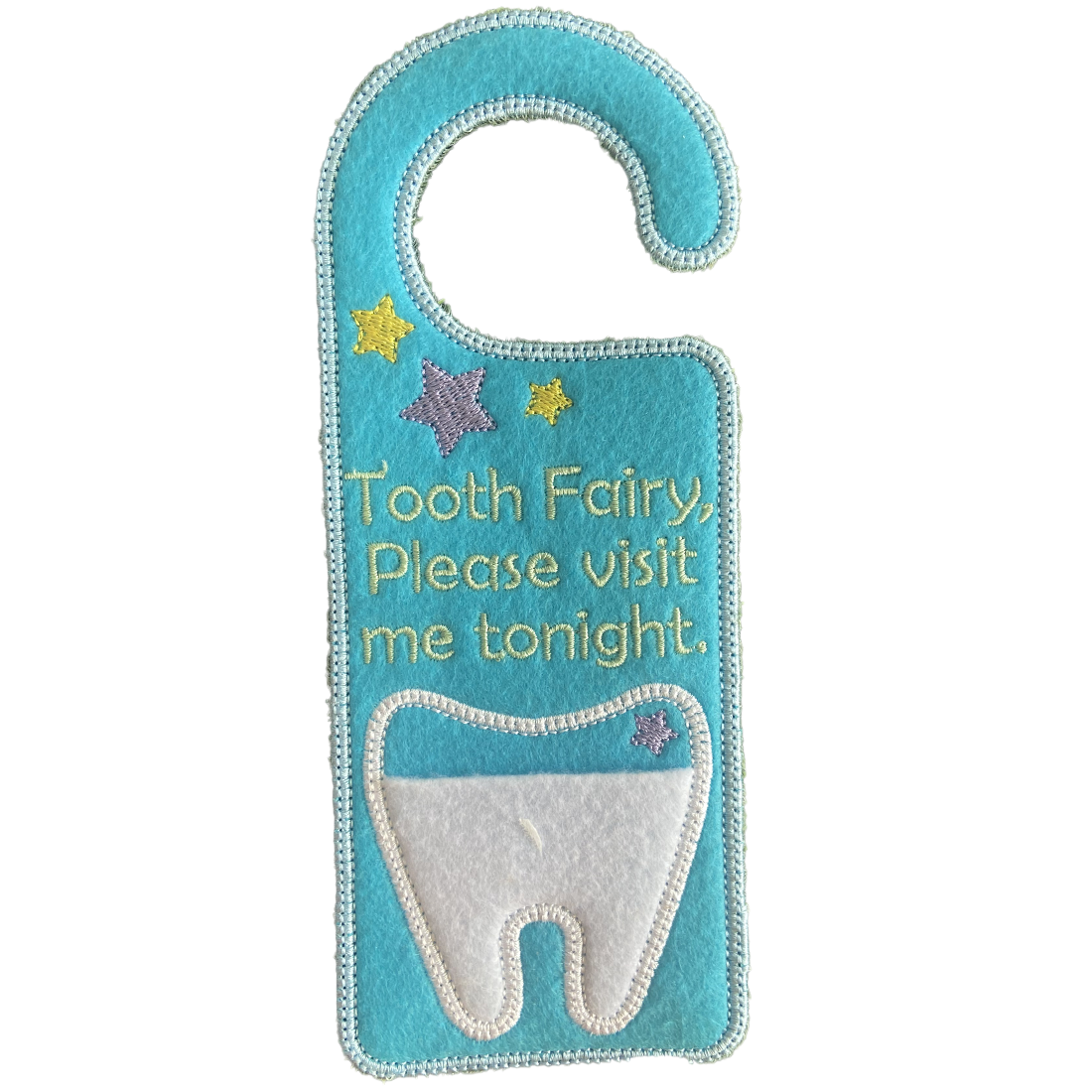 Tooth Fairy Embroidered Door Hanger