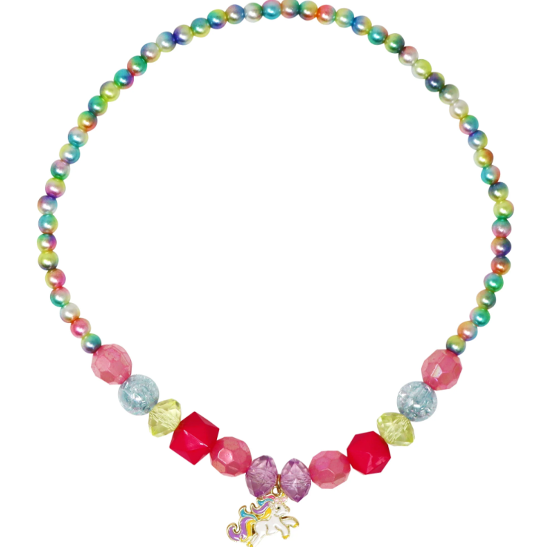 Unicorn Rainbow Pearl Necklace