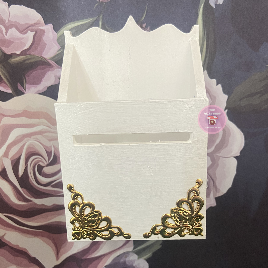 White and Gold Fairy Mail Box