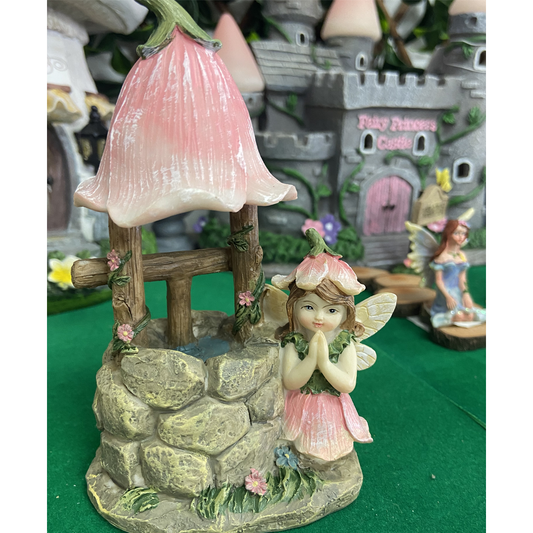 Wishing Fairy at a Wishing Well Figurine