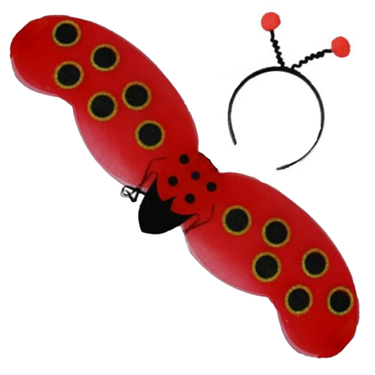 Lady Bug Fairy Wings with Headband