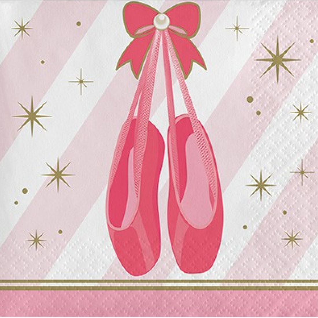 Ballerina Pink Twinkle Toes Beverage Napkins