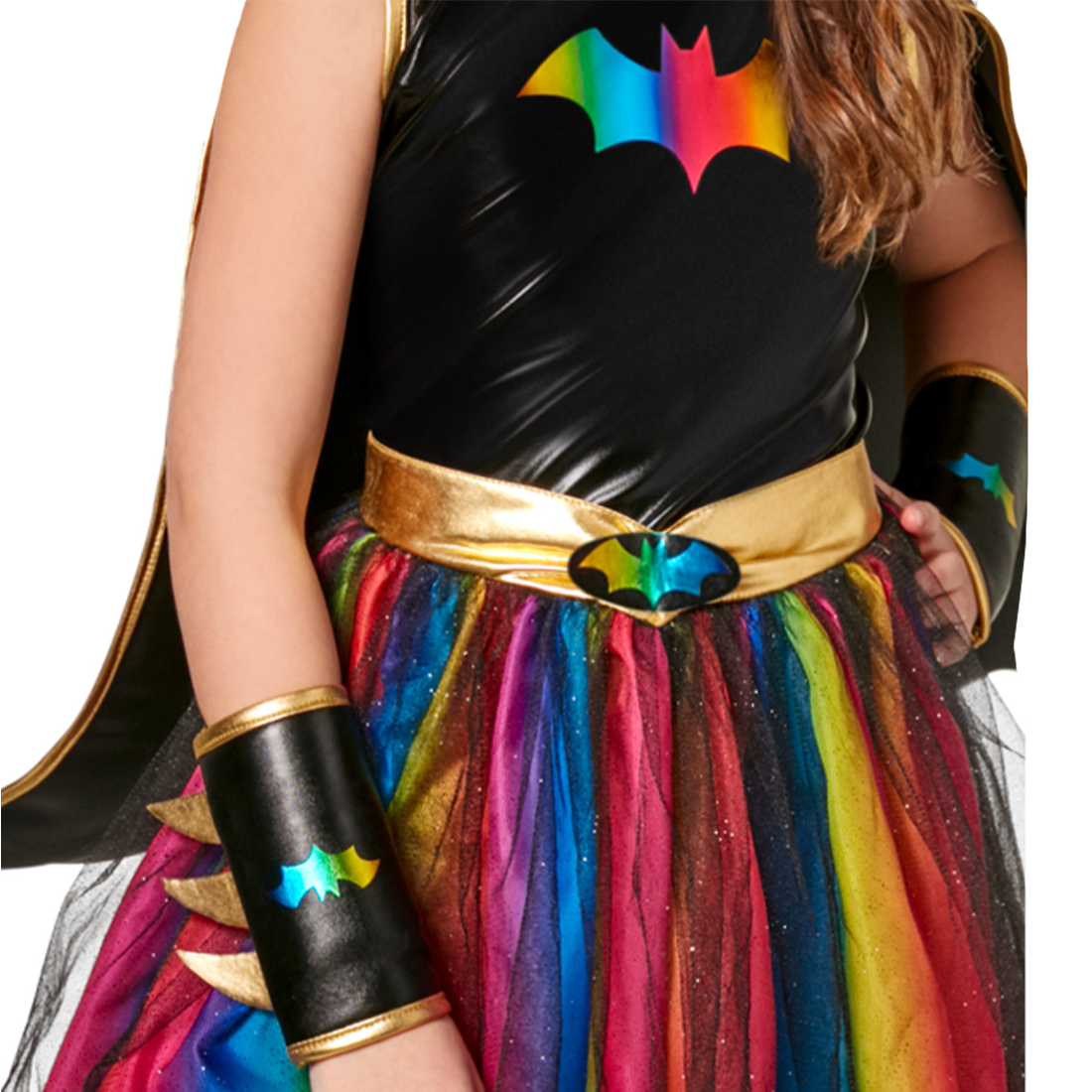 Batgirl Rainbow Tutu Dress Deluxe Girls Costume