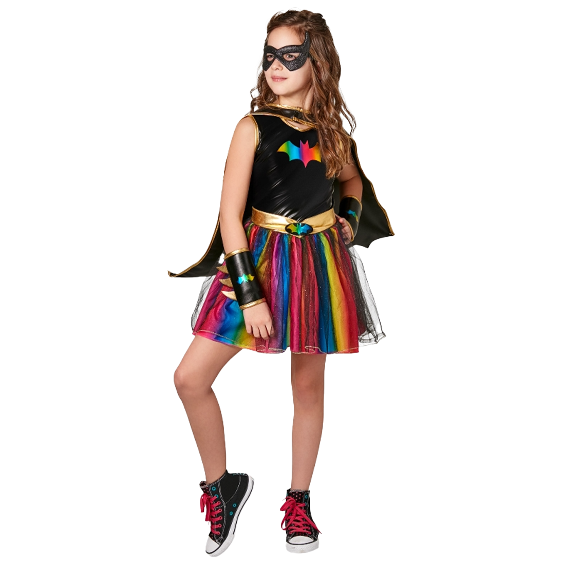 Batgirl Rainbow Tutu Dress Deluxe Girls Costume