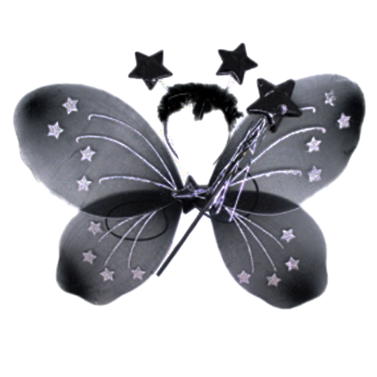 Black Fairy 3 Piece Wing Costume Set