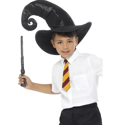 Child Wizard Costume Kit - Hat Tie & Wand
