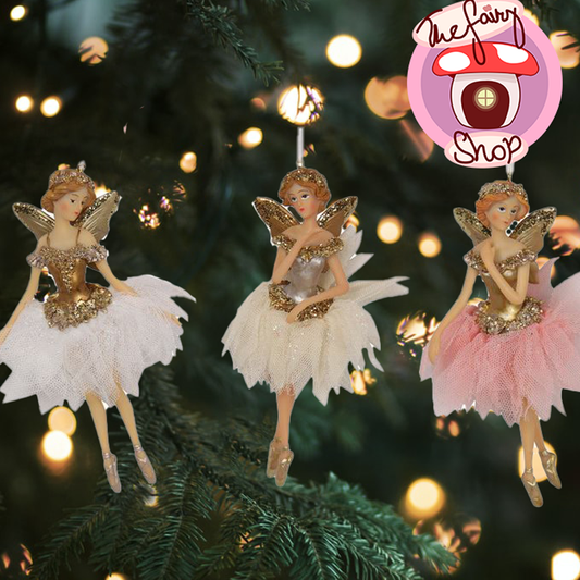 Christmas Ballerina Fairies Hanging Figurine Ornament