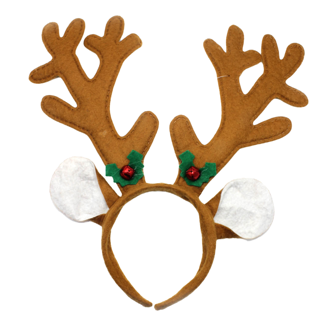 Christmas Reindeer Antler Headband Brown with Bells