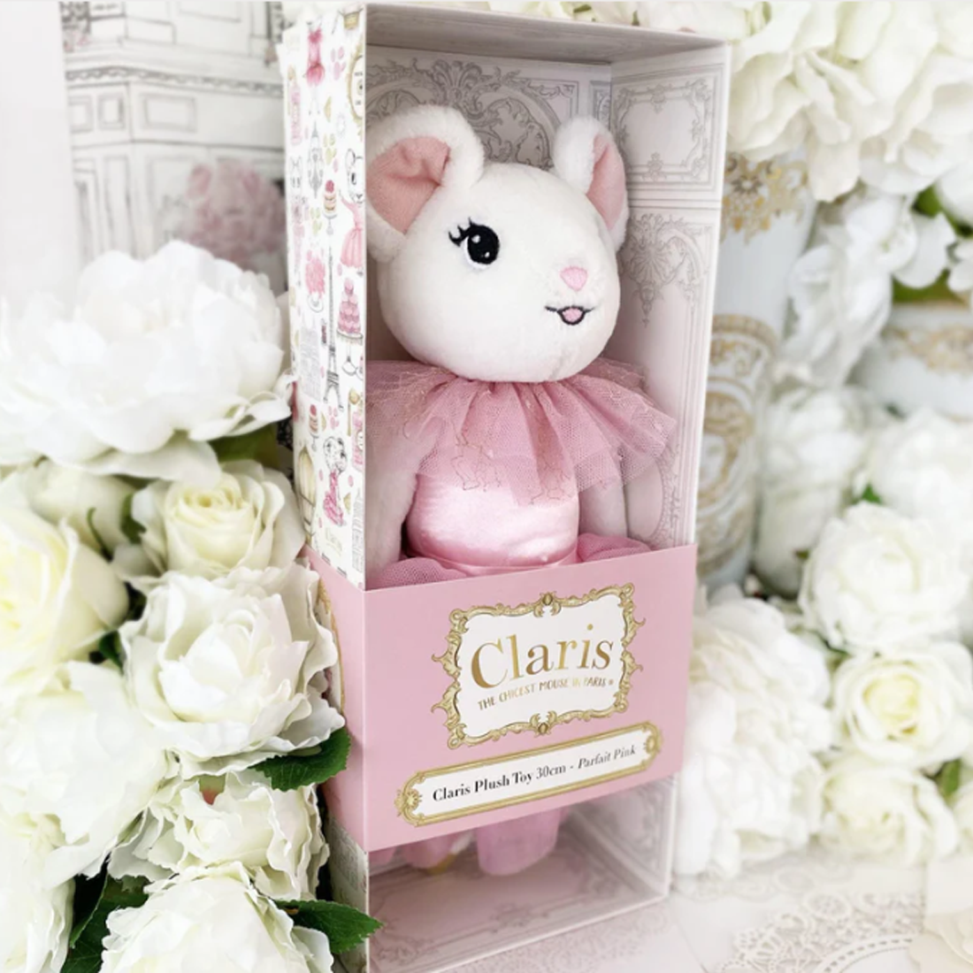 Claris in Paris Mouse Parfait Pink Plush Doll