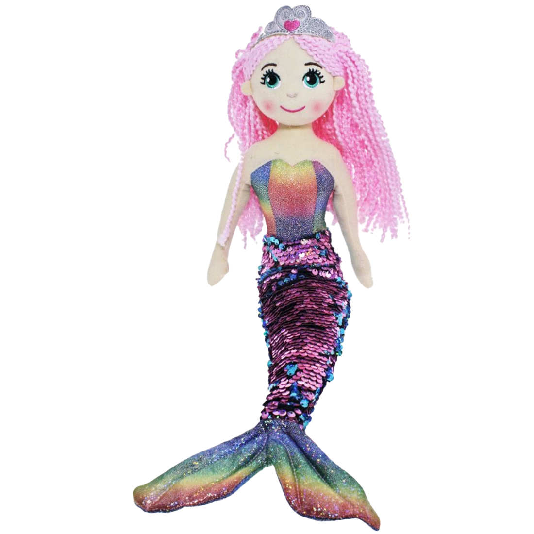 Cotton Candy Kendra The Pink & Blue Flip Sequined Mermaid Doll