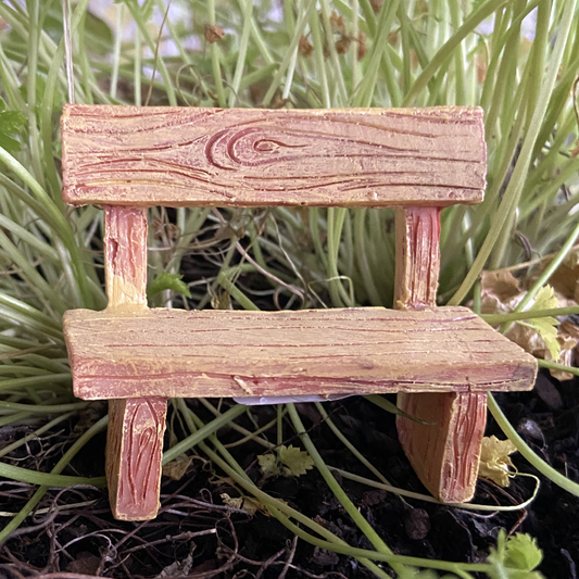 Fairy Garden Wooden Bench