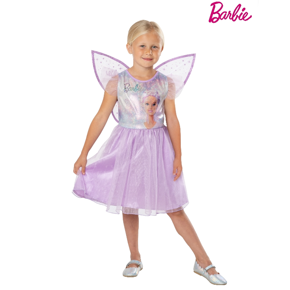 Girls Pink Barbie Fairy Costume