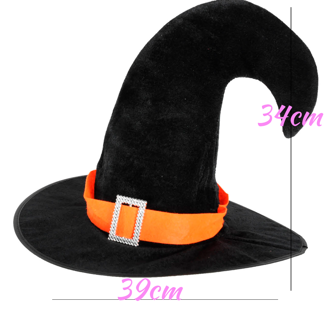 Halloween Curved Witches Hat