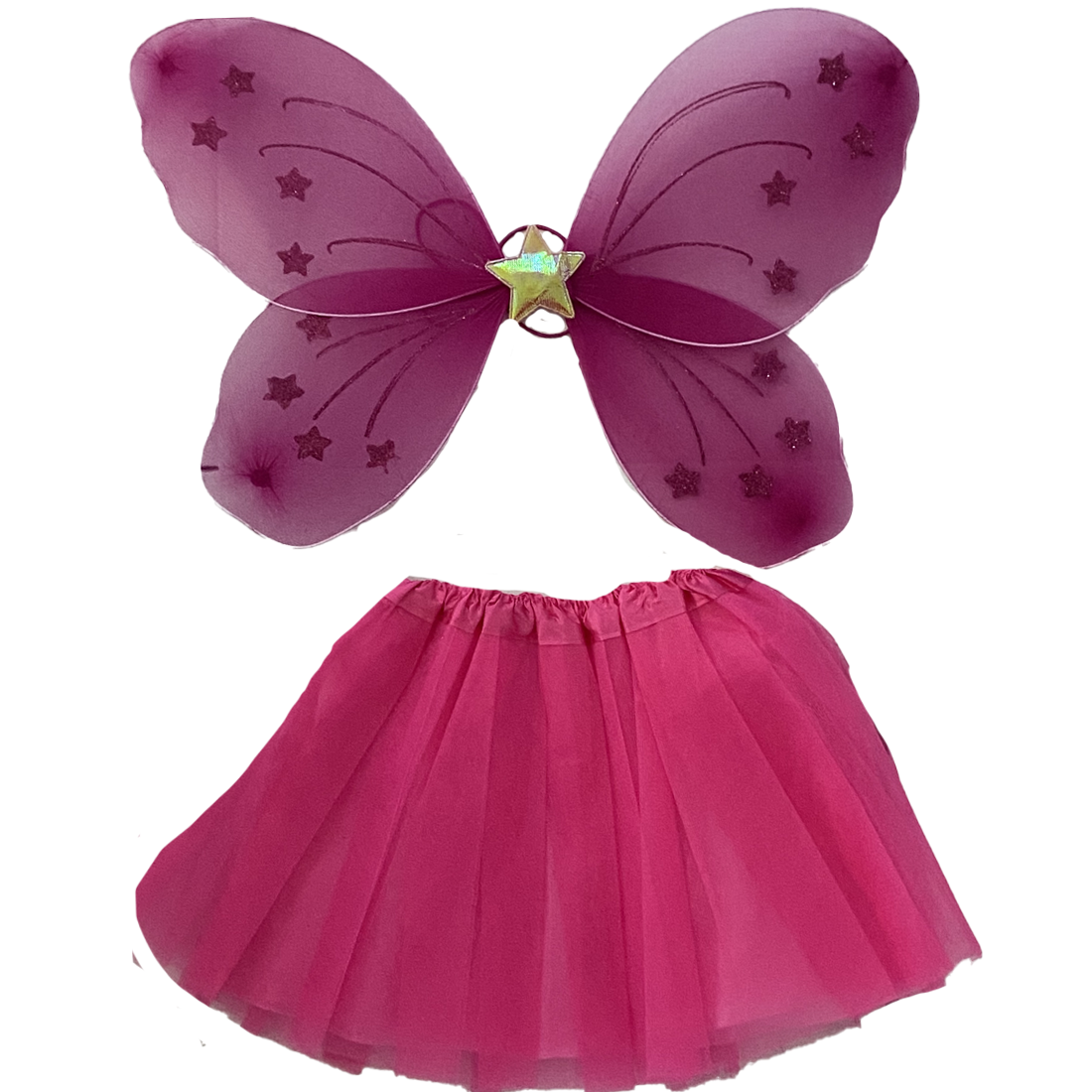 Hot Pink Fairy Tutu and Wing Set