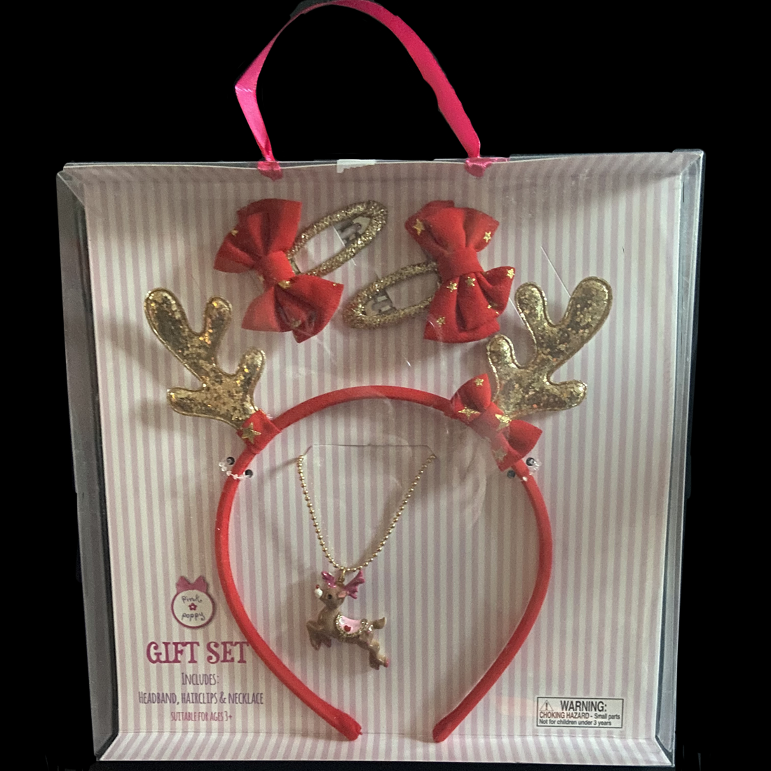 Pink Poppy Reindeer Accessory Gift Set