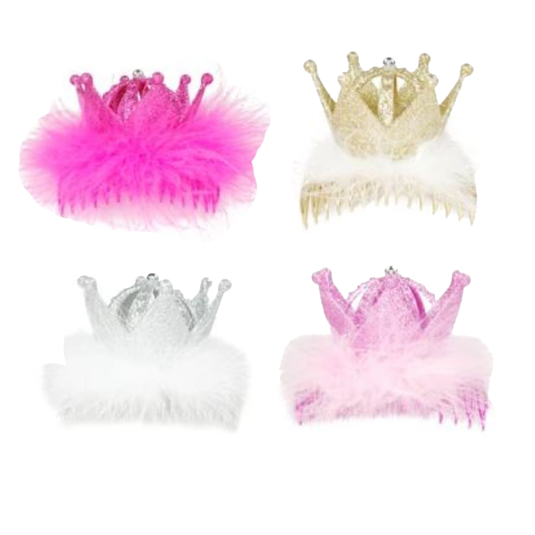 Princess Fluffy 3D Crown With Comb – The Fairy Shop