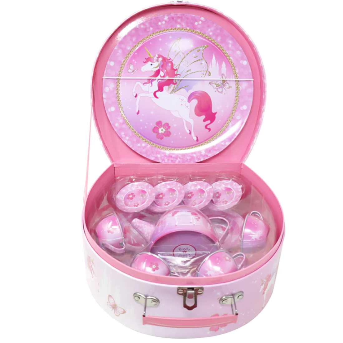 Unicorn Princess 15 Piece Tin Tea Set In Carry Case