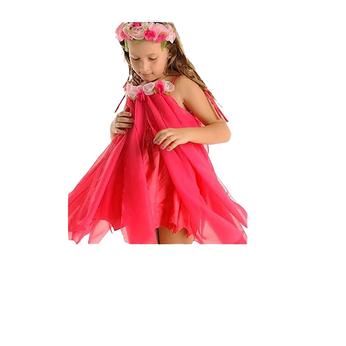 Hot Pink Waterlily Forest Fairy Dress Boho