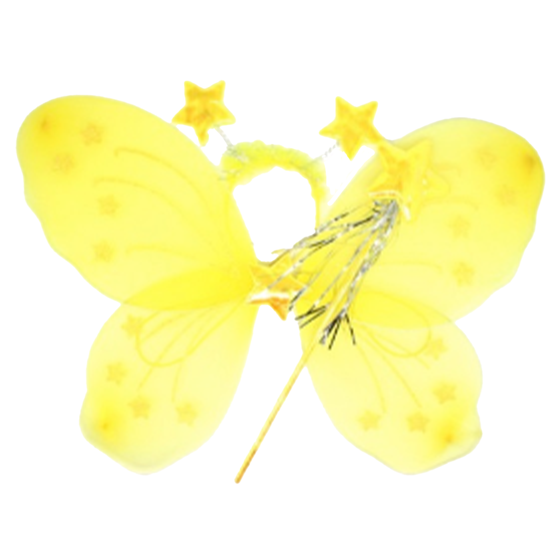 Yellow Fairy Wings 3 Piece Costume Set